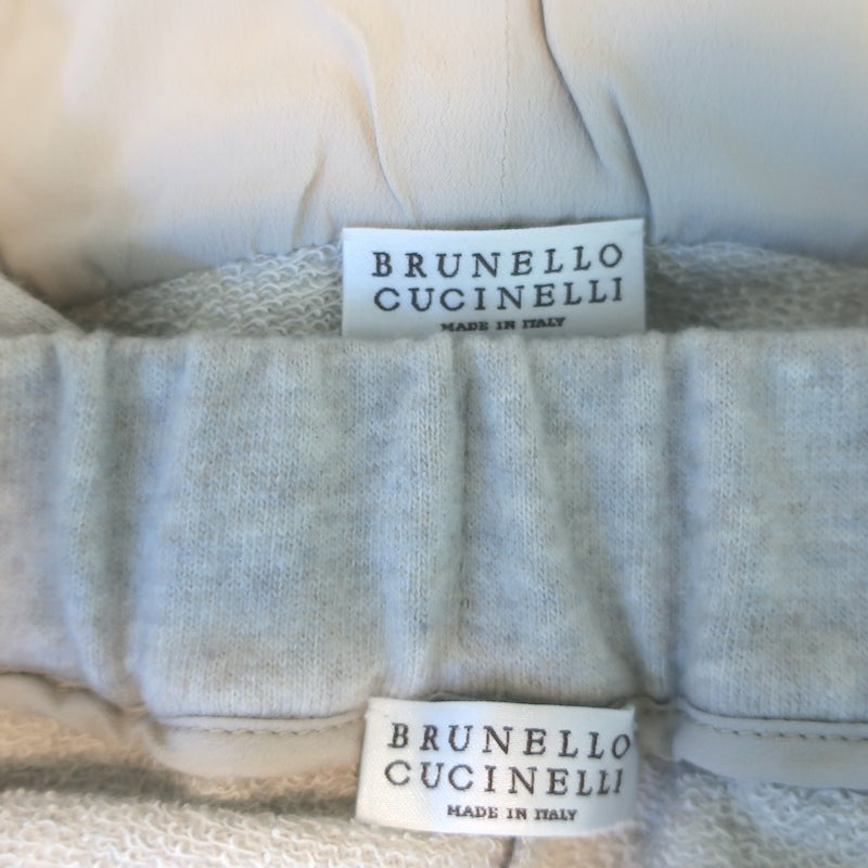 Brunello Cucinelli Monili-Trim Cashmere Hoodie &amp; Sweatpants Oatmeal Size Small