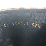 Saint Laurent Lou Ankle Boots Leopard Print Suede Size 39.5