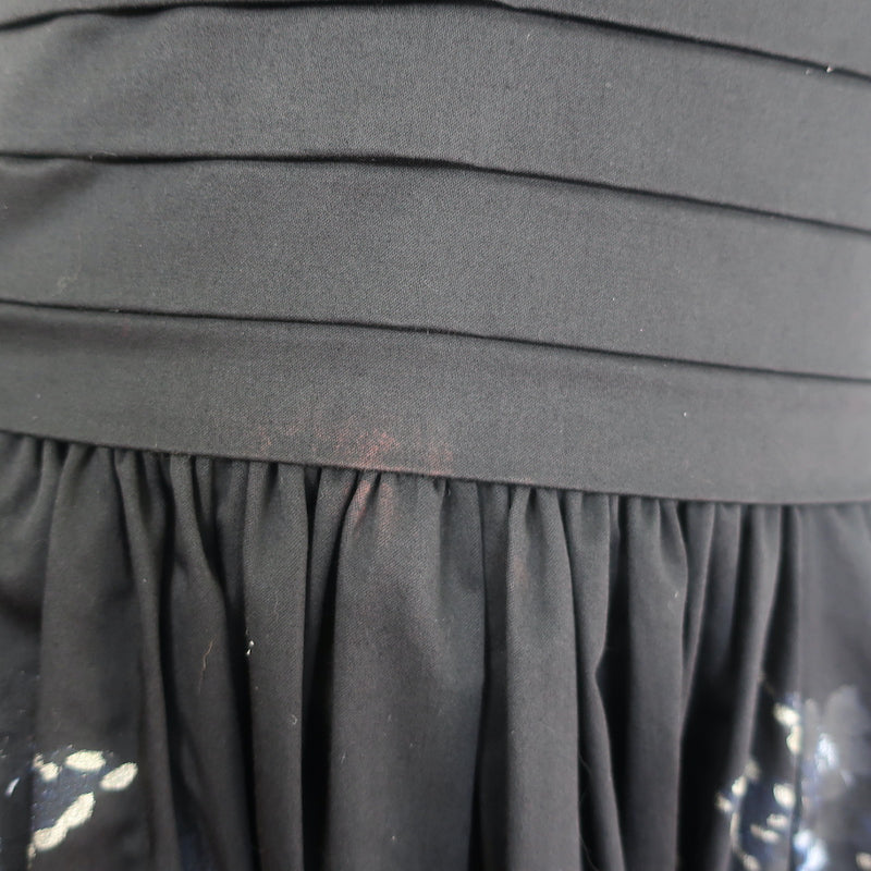 Roberto Cavalli Metallic Floral Print Halter Maxi Dress Black Cotton Size 40