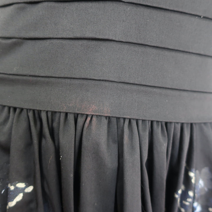Roberto Cavalli Metallic Floral Print Halter Maxi Dress Black Cotton Size 40