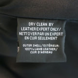 Lamarque Kirsi Cropped Short-Sleeve Leather Biker Jacket Black Size Medium