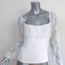 Nightcap Lace Long Sleeve Top White Stretch Jersey Size Medium