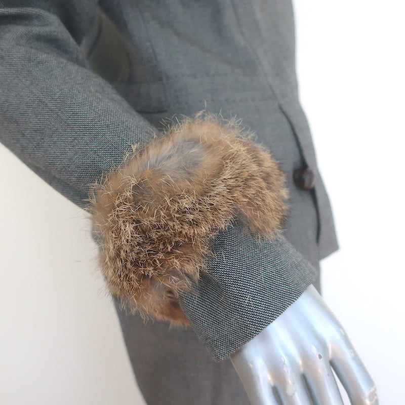 Vintage Yves Saint Laurent Pant suit Sz 36, close-up