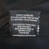 Lamarque Kirsi Cropped Short-Sleeve Leather Biker Jacket Black Size Medium