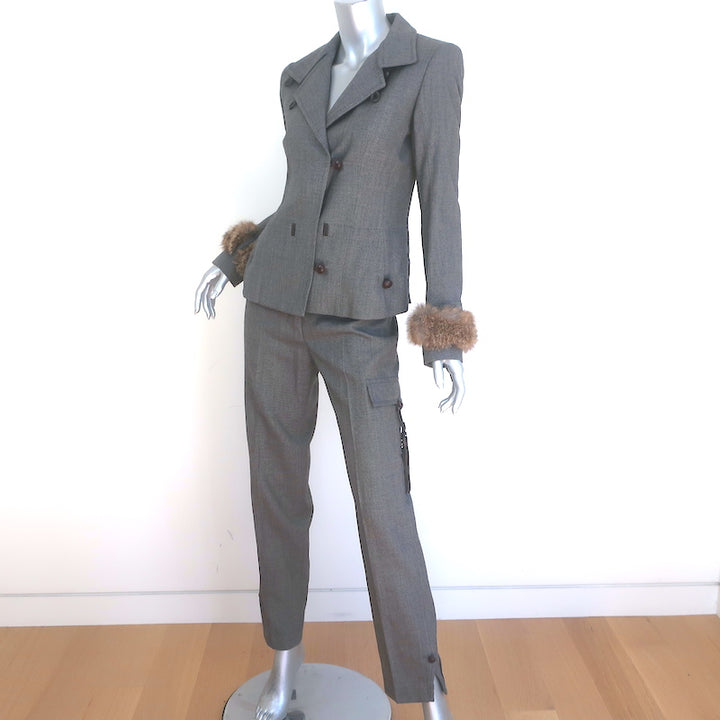 Vintage Yves Saint Laurent Pant suit Sz 36, side