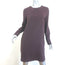 Brunello Cucinelli Long Sleeve Shift Dress Burgundy Stretch Silk Size Medium