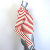 Christian Dior Striped Rib Knit Cardigan & Tank Twinset Red/Ivory Size 34 NEW