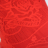 Jean Paul Gaultier Soleil Tattoo Lace Sheath Dress Red Size Medium