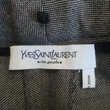Vintage Yves Saint Laurent Fur-Trimmed Pant Suit Gray Wool Size 36/38
