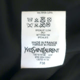 Vintage Yves Saint Laurent Fur-Trimmed Pant Suit Gray Wool Size 36/38