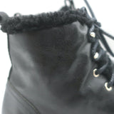 Rag & Bone Cozen Shearling-Lined Combat Boots Black Leather Size 41