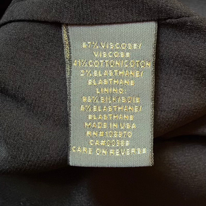 Zac Posen Strapless Bustier Mini Dress Black Stretch Crepe Size 4