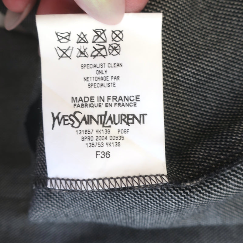 Vintage Yves Saint Laurent Pant suit Sz 36, fabric close-up