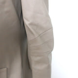 Zeynep Arcay Leather Suit Taupe Size US 10 Double Breasted Jacket & Mom Pants