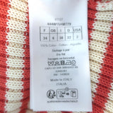 Christian Dior Striped Rib Knit Cardigan & Tank Twinset Red/Ivory Size 34 NEW