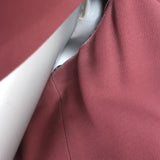 Michael Kors Collection Puff Sleeve Belted Maxi Dress Burgundy Crepe Size 12