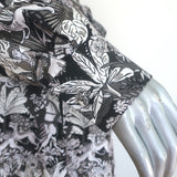 Gabriela Hearst Galway Belted Maxi Shirtdress Black Jungle Print Silk Size 40