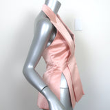 Fendi Halter Vest Top Pink Silk Satin Size 36