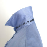 Each x Other Button Down Peplum Shirt Blue Chambray Size Small Long Sleeve Top