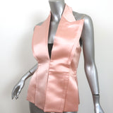 Fendi Halter Vest Top Pink Silk Satin Size 36