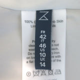 Zeynep Arcay Leather Suit Taupe Size US 10 Double Breasted Jacket & Mom Pants