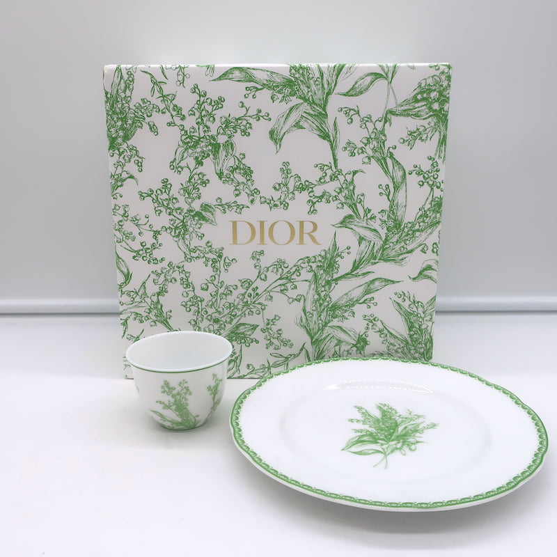 Christian Dior Set of 6 Lily of the Valley Teacups & Dessert