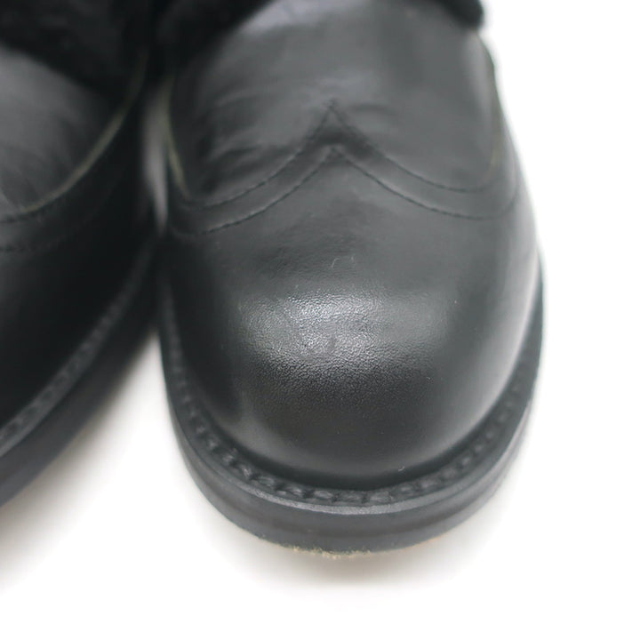 Rag &amp; Bone Cozen Shearling-Lined Combat Boots Black Leather Size 41