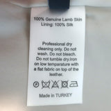 Zeynep Arcay Leather Suit Taupe Size US 10 Double Breasted Jacket & Mom Pants