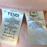 Fendi Halter Vest Top Pink Silk Satin Size 36