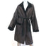 Vintage Fendi FF Jacquard Robe with Velvet Trim Dark Brown Size US 12
