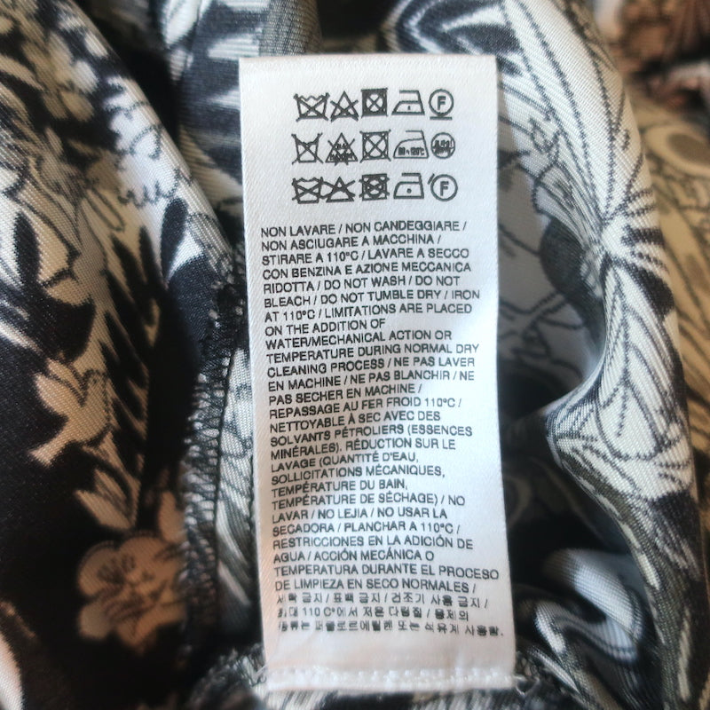 Gabriela Hearst Galway Belted Maxi Shirtdress Black Jungle Print Silk Size 40