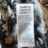 Gabriela Hearst Galway Belted Maxi Shirtdress Black Jungle Print Silk Size 40