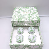 Christian Dior Set of 6 Lily of the Valley Teacups & Dessert Plates NEW