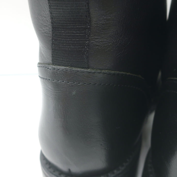 Rag &amp; Bone Cozen Shearling-Lined Combat Boots Black Leather Size 41