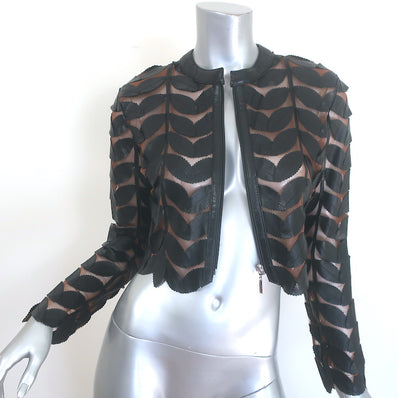 Belgin Francis Leather Leaf Jacket Black Size Small