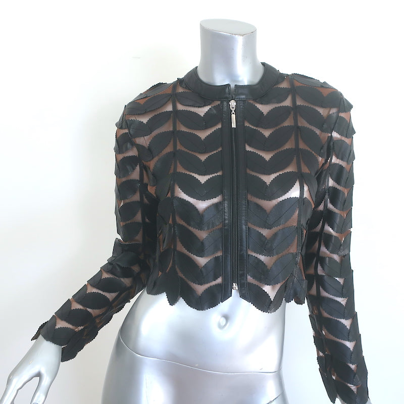 Belgin Francis Leather Leaf Jacket Black Size Small