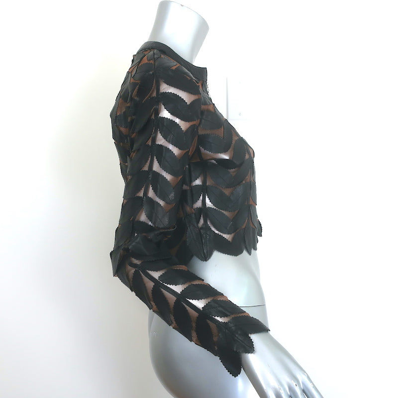Belgin Francis Leather Leaf Jacket Black Size Small