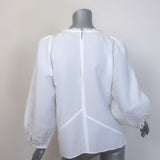 Dorothee Schumacher High Summer Ease Blouson-Sleeve Top White Size 3