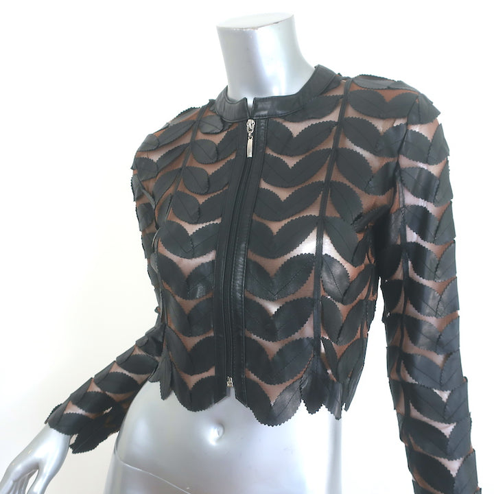 Belgin Francis Leather Leaf Jacket Black Size Small
