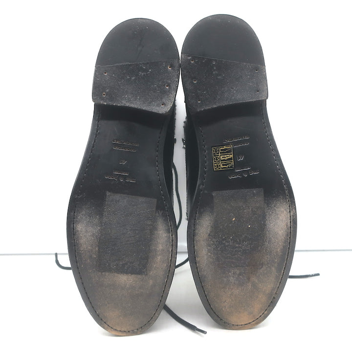 Rag &amp; Bone Cozen Shearling-Lined Combat Boots Black Leather Size 41