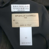 Brunello Cucinelli Monili-Belt Suede Coat Charcoal Size US 40