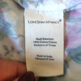 LoveShackFancy Chessie Tiered Maxi Dress White Floral Print Cotton Size Medium