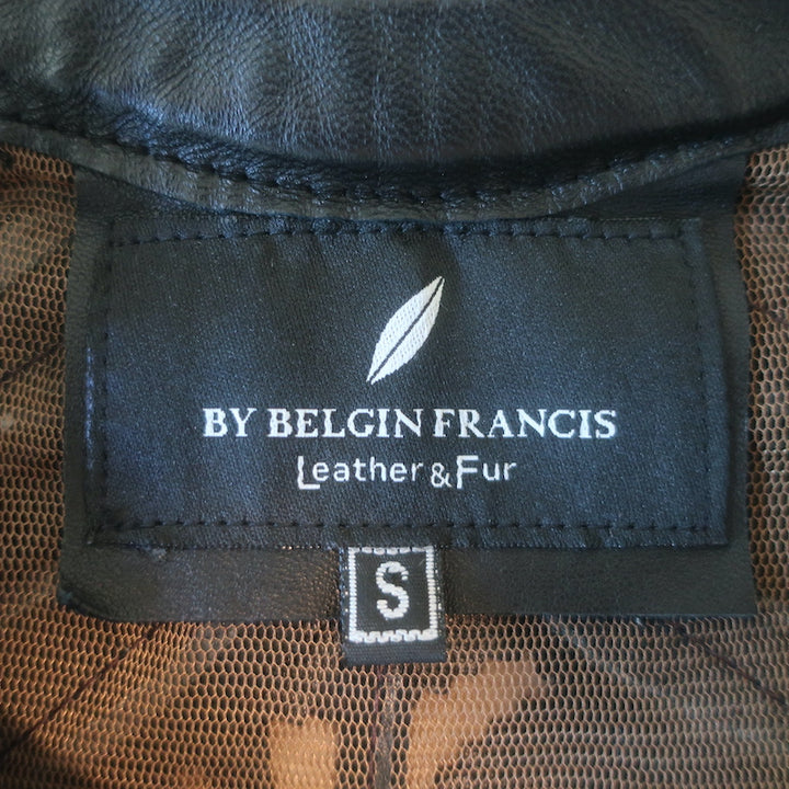Belgin Francis Leather Leaf Jacket Black Size Small