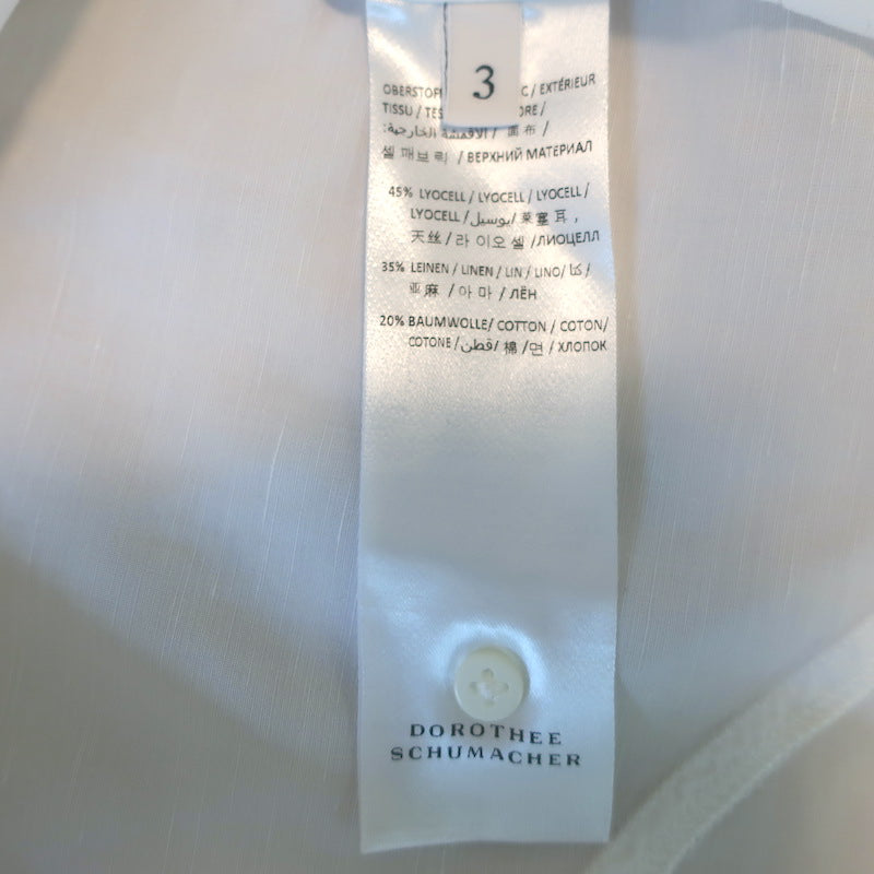 Dorothee Schumacher High Summer Ease Blouson-Sleeve Top White Size 3