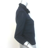Christian Dior Tie-Neck Polo Sweater Navy Cashmere-Silk Size 38 US 6