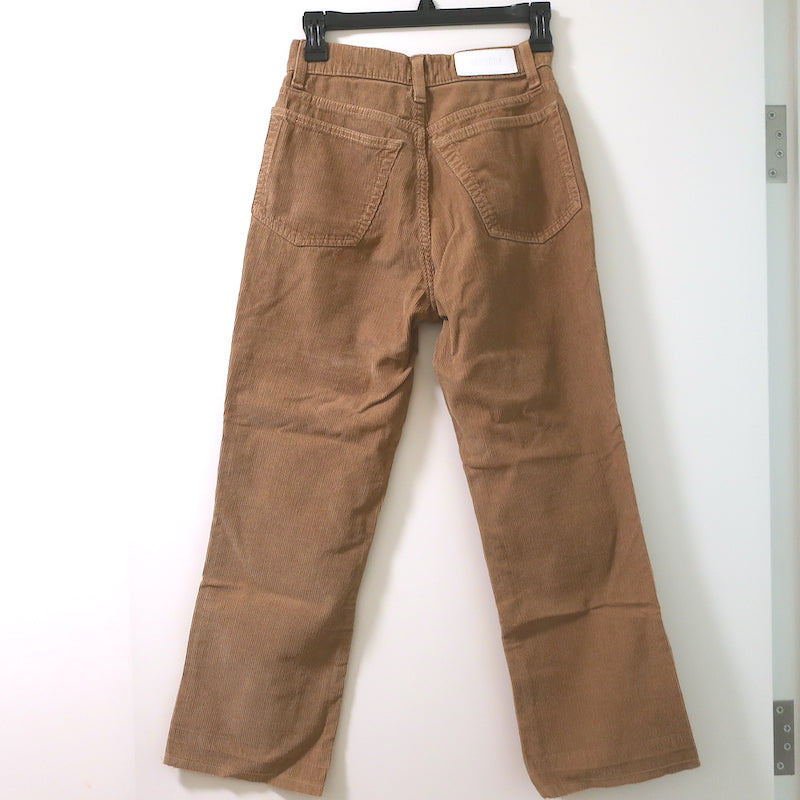RE/DONE 70s Loose Flare Corduroy Pants Washed Khaki Size 25
