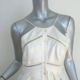 Roberto Cavalli Maxi Dress Cream/Multi Pleated Printed Silk Size 42