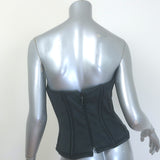 Balenciaga Strapless Bustier Top Washed Black Cotton Jersey Size 38 NEW