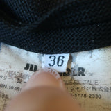 Jil Sander Maxi Skirt Black Virgin Wool Size 36