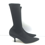 Khaite Taylor Neoprene Sock Boots Black Size 39 Pointed Toe Kitten Heel